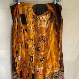 NWOT! Silk like Gustav Klimt Art Series Scarves and Shawls~Large Size: 71" x 21"